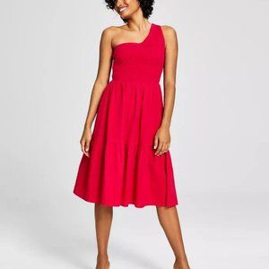Hot Pink One Shoulder Dress